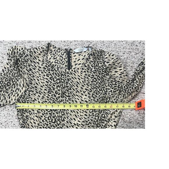 & Other Stories Long Sleeve Leopard Cheetah Animal Print Mini Dress Size 10 - Picture 4 of 9